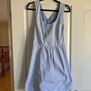 Blue & white striped sundress
